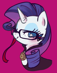 Size: 470x600 | Tagged: safe, artist:irislis44, rarity, pony, unicorn, bayonetta, cosplay, glasses, solo