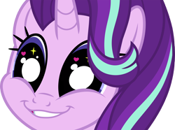 Size: 7000x5203 | Tagged: safe, artist:luckreza8, starlight glimmer, pony, unicorn, equestria girls, mirror magic, spoiler:eqg specials, absurd resolution, cute, faic, female, glimmerbetes, glimmie, heart eyes, mare, simple background, smiling, solo, starry eyes, transparent background, vector, wingding eyes