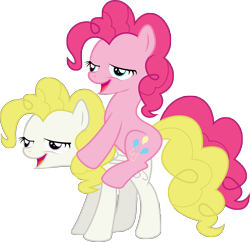 Size: 5559x5380 | Tagged: safe, pinkie pie, surprise, earth pony, pony, g1, absurd resolution, chickun, exploitable meme, g1 to g4, generation leap, simple background, transparent background, vector