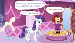 Size: 1024x593 | Tagged: safe, artist:allonsbro, rarity, pony, unicorn, crossover, frieda, naturally curly hair, peanuts