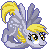 Size: 50x50 | Tagged: safe, artist:vaporotem, derpy hooves, pegasus, pony, animated, female, lowres, mare, simple background, solo, transparent background