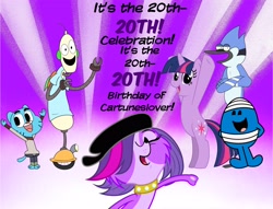 Size: 3288x2517 | Tagged: safe, artist:cartuneslover16, derpibooru import, twilight sparkle, crossover, get, gumball watterson, littlest pet shop, mordecai, ogo, regular show, robot and monster, the amazing world of gumball, zoe trent