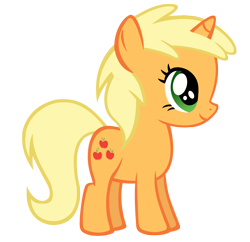 Size: 1470x1423 | Tagged: safe, artist:durpy, color edit, applejack, dinky hooves, earth pony, pony, simple background, solo, transparent background, vector