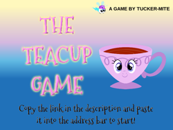 Size: 800x600 | Tagged: safe, artist:trini-mite, starlight glimmer, oc, oc:tucker-mite, pony, cup, game, inanimate tf, solo, teacup, teacupified, the teacup game, transformation, twittermite