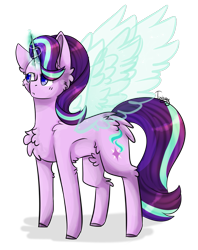 Size: 793x1000 | Tagged: safe, artist:twinkepaint, starlight glimmer, pony, artificial wings, augmented, chest fluff, magic, magic wings, simple background, solo, transparent background, wings