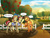 Size: 1415x1066 | Tagged: safe, artist:jewlecho, applejack, flam, flim, earth pony, pony, apple, clothes, cloud, cloudy, flim flam brothers, leaf, leafstache, moustache, orchard, shadow, sweet apple acres