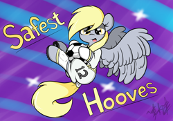 Size: 2000x1400 | Tagged: safe, artist:lightningnickel, derpy hooves, pegasus, pony, /mlp/, 4chan, 4chan cup, female, football, mare, safest hooves, solo