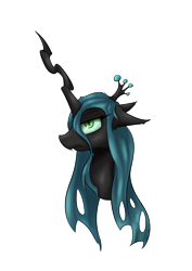 Size: 1700x2400 | Tagged: safe, artist:coldtrail, queen chrysalis, changeling, changeling queen, female, simple background, solo, transparent background