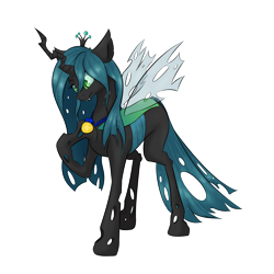 Size: 2000x2000 | Tagged: safe, artist:coldtrail, queen chrysalis, changeling, changeling queen, female, newbie artist training grounds, simple background, solo, transparent background