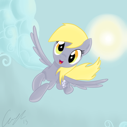 Size: 5000x5000 | Tagged: safe, artist:matimus91, derpy hooves, pegasus, pony, absurd resolution, female, flying, mare, solo, sun, vector