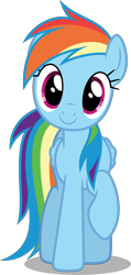 Size: 3000x6281 | Tagged: safe, artist:dashiesparkle, derpibooru import, rainbow dash, pegasus, pony, newbie dash, .svg available, absurd resolution, cute, dashabetes, female, hnnng, looking at you, mare, one hoof raised, raised hoof, simple background, smiling, solo, transparent background, vector