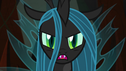 Size: 1920x1080 | Tagged: safe, screencap, queen chrysalis, changeling, changeling queen, frenemies (episode), close-up, female, solo