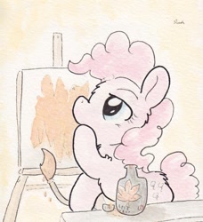 Size: 732x802 | Tagged: safe, artist:slightlyshade, pinkie pie, earth pony, pony, painting, solo, traditional art