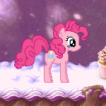 Size: 150x150 | Tagged: safe, pinkie pie, earth pony, pony, detailed background, female, game, mare, solo