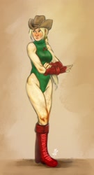 Size: 1050x1950 | Tagged: safe, artist:scorpiordinance, applejack, cammy white, crossover, humanized, street fighter