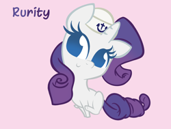 Size: 2704x2048 | Tagged: safe, artist:rurity, rarity, pony, unicorn, chibi, cute, hat, looking at you, sailor, sitting, smiling, solo, underhoof