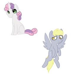 Size: 547x560 | Tagged: safe, artist:fangkittyartist, derpy hooves, sweetie belle, pegasus, pony, female, mare