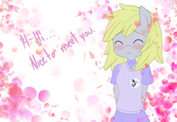 Size: 1024x707 | Tagged: safe, artist:victorshinigami, derpy hooves, anthro, /mlp/, blushing, cute, shy, solo