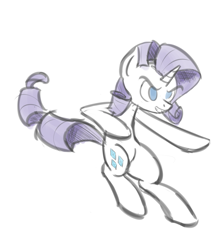 Size: 923x1080 | Tagged: safe, artist:whatsapokemon, rarity, pony, unicorn, female, horn, mare, solo, white coat