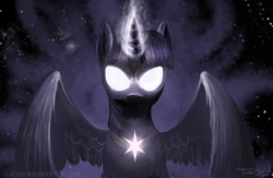 Size: 3900x2550 | Tagged: safe, artist:turbosolid, derpibooru import, twilight sparkle, twilight sparkle (alicorn), alicorn, pony, avatar state, avatar the last airbender, female, glowing eyes, magic, mare