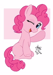 Size: 2274x3207 | Tagged: safe, artist:joakaha, pinkie pie, earth pony, pony, female, filly, mare, pink coat, pink mane, solo