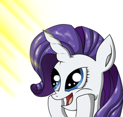 Size: 900x855 | Tagged: safe, artist:zsparkonequus, rarity, pony, unicorn, happy, smiling, solo, sunshine, surprised