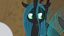 Size: 1920x1080 | Tagged: safe, screencap, lord tirek, queen chrysalis, changeling, changeling queen, frenemies (episode), cute, cutealis, female, solo focus