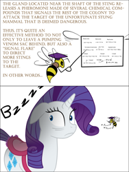 Size: 900x1200 | Tagged: safe, artist:bsting, rarity, bee, pony, unicorn, bee fetish, female, horn