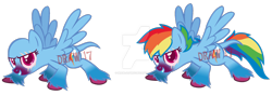 Size: 1600x562 | Tagged: safe, artist:drawlolifee17, derpibooru import, rainbow dash, pegasus, pony, leonine tail, simple background, solo, transparent background, unshorn fetlocks