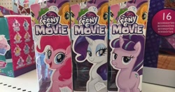 Size: 946x496 | Tagged: safe, pinkie pie, rarity, starlight glimmer, my little pony: the movie, irl, movie designs, photo, show accurate