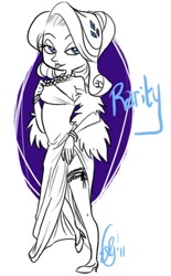 Size: 324x524 | Tagged: safe, artist:karacoon, rarity, human, humanized, solo