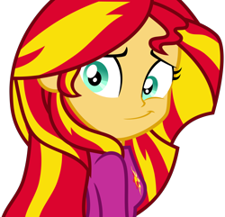 Size: 9426x9098 | Tagged: safe, artist:decprincess, sunset shimmer, equestria girls, absurd resolution, clothes, faic, pajamas, simple background, solo, transparent background, vector