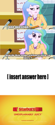 Size: 636x1452 | Tagged: safe, princess celestia, principal celestia, equestria girls, cutie mark accessory, meme, starburst (candy)