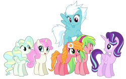 Size: 10000x6339 | Tagged: safe, artist:bubblestormx, idw, fleetfoot, lemon zest, starlight glimmer, sunflower (character), twinkleshine, vapor trail, alicorn, pony, absurd resolution, alicornified, alternate universe, race swap, simple background, starlicorn, transparent background, xk-class end-of-the-world scenario