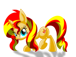 Size: 1600x1200 | Tagged: safe, artist:lovehtf421, sunset shimmer, pony, unicorn, equestria girls, solo
