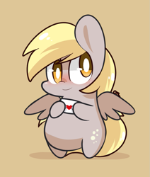 Size: 815x960 | Tagged: safe, artist:php56, derpy hooves, pegasus, pony, blushing, chibi, female, heart, letter, mail, mare, solo