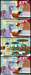 Size: 1080x2593 | Tagged: safe, derpibooru import, twilight sparkle, oc, alicorn drama, kfc, plot, spanish, translation