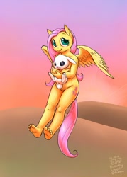 Size: 500x700 | Tagged: safe, artist:drjavi, angel bunny, fluttershy, anthro, plantigrade anthro, barbie doll anatomy, barefoot, feet, toes