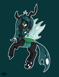Size: 2000x2600 | Tagged: safe, artist:leslers, queen chrysalis, changeling, changeling queen, female, solo