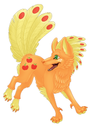 Size: 554x776 | Tagged: safe, artist:featherweavers, applejack, simple background, species swap, transparent background, vector