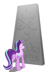 Size: 800x1182 | Tagged: safe, artist:dstears, starlight glimmer, pony, unicorn, 2001: a space odyssey, 2010: the year we make contact, anime, crossover, female, floppy ears, fullmetal alchemist, looking up, mare, portal of truth, simple background, solo, the gate of truth, the road to el dorado, this will end in losing body parts, tree of harmony, white background