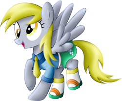 Size: 6390x5288 | Tagged: safe, artist:beamsaber, derpy hooves, pegasus, pony, absurd resolution, clothes, equestria girls outfit, female, mare, solo