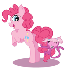 Size: 1024x1104 | Tagged: safe, artist:xrainbowicecreamx, pinkie pie, earth pony, monkey, pony, crossover, littlest pet shop, minka mark