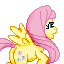 Size: 64x64 | Tagged: safe, artist:kalaverapastillera, fluttershy, pegasus, pony, female, mare, pixel art, ponymon