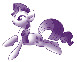 Size: 1500x1200 | Tagged: safe, artist:zoiby, rarity, pony, unicorn, female, mare, monochrome, purple mane, solo, white coat