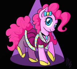 Size: 1024x917 | Tagged: safe, artist:rastaquouere69, pinkie pie, earth pony, pony, clothes, dress, shoes, solo, stockings