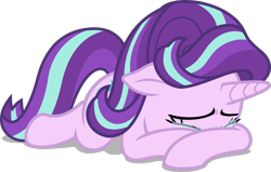Size: 1568x1000 | Tagged: safe, artist:seahawk270, starlight glimmer, pony, unicorn, a royal problem, crying, eyes closed, female, mare, prone, sad, sadlight glimmer, simple background, solo, transparent background, vector