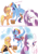 Size: 1253x1770 | Tagged: safe, artist:candasaurus, derpibooru import, applejack, rainbow dash, rarity, earth pony, pegasus, pony, unicorn, alternate hairstyle, and then there's rarity, applejack also dresses in style, clothes, comic, dress, female, forced makeover, magic, makeover, mare, rainbow dash always dresses in style, revenge, tail wrap, water balloon, wet