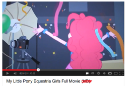 Size: 661x451 | Tagged: safe, screencap, pinkie pie, equestria girls, equestria girls (movie), confetti, movie, solo, youtube