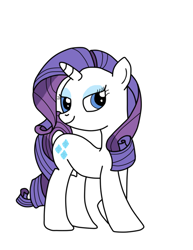 Size: 600x777 | Tagged: safe, artist:ced75, rarity, pony, unicorn, female, horn, mare, solo, white coat